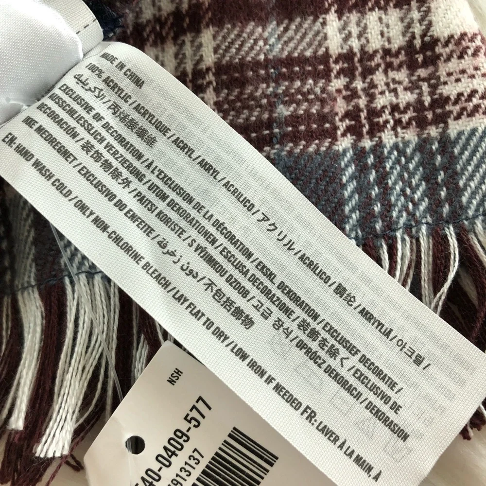 Abercrombie & Fitch Plaid Oversized Scarf